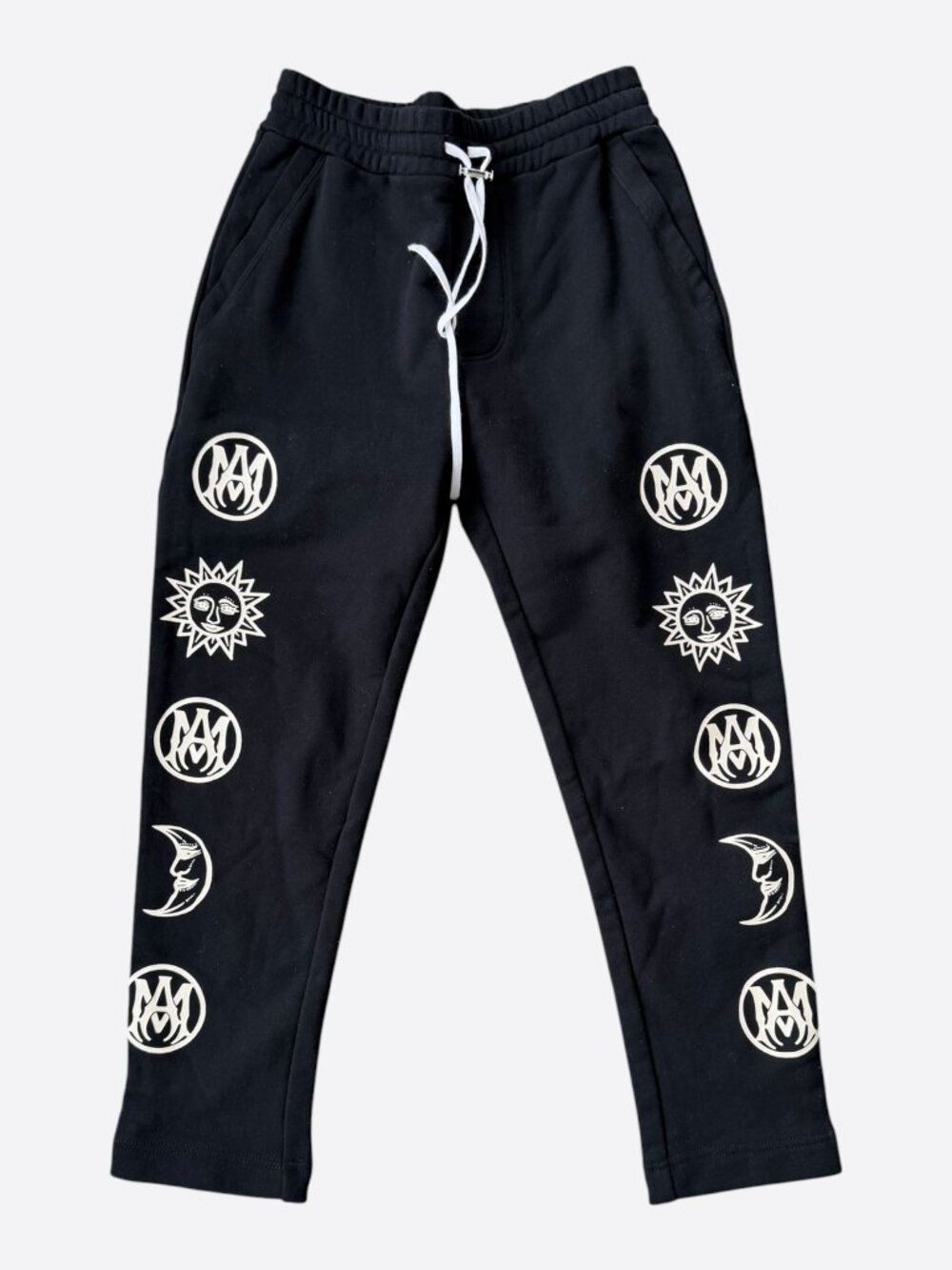 Amiri Black & White Ouija Board Sweatpants